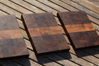 3er Set Vesperbretter aus geräucherter und naturbelassener Eiche