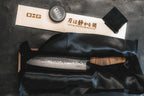 Damast Küchenmesser mit handgefertigten Holzgriffen