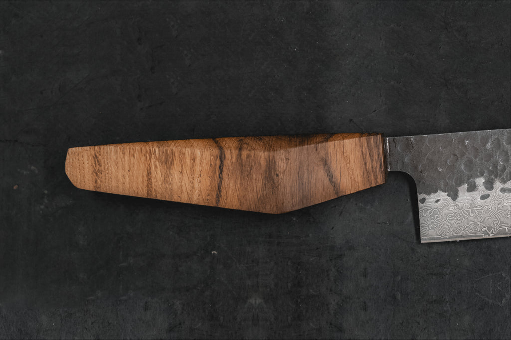 Damast Küchenmesser mit handgefertigten Holzgriffen